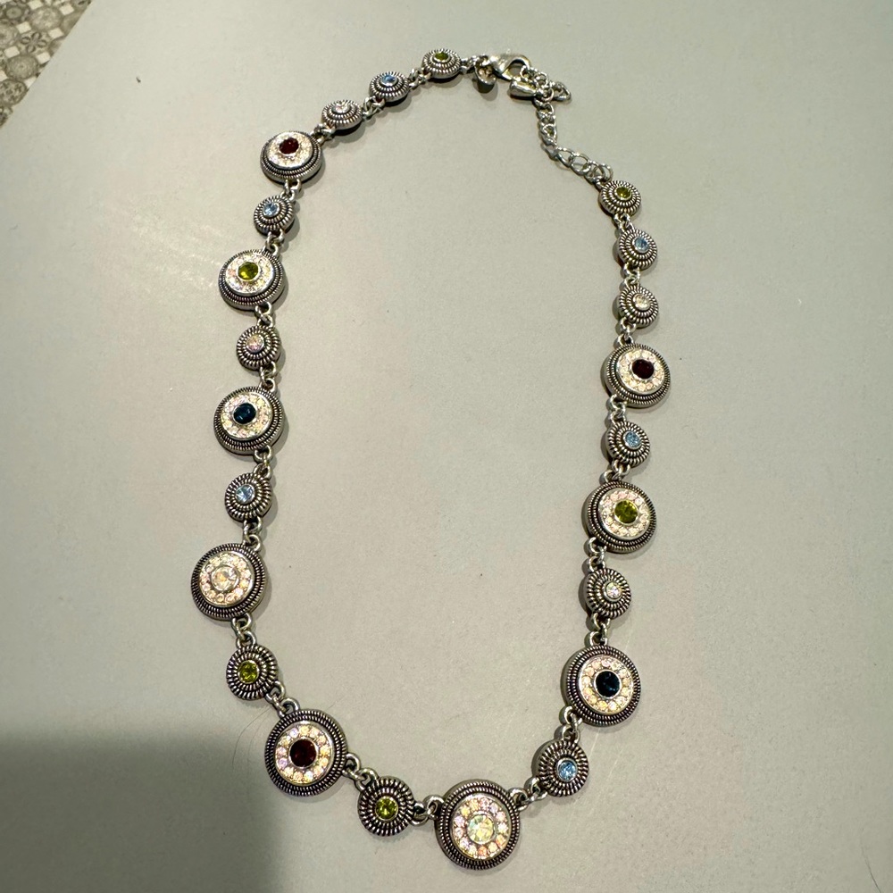 Beautiful colored necklace.